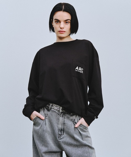 AMERICAN RAG CIE（アメリカンラグシー）の「【AMERICAN RAG CIE】3H ロンT（ユニセックス）（Tシャツ/カットソー・レディース・ホワイト/ブラック・LARGE/MEDIUM）」の7枚目の写真