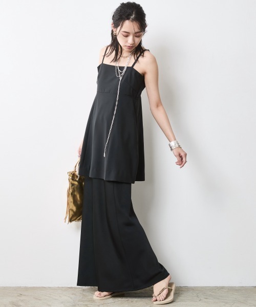 CHIC STYLE（シックスタイル）の「キャミソールチュニック＜大きいサイズ有＞シックスタイル（キャミソール・レディース・ブラック/ベージュ・5L/4L/3L/LL/L/M）」の11枚目の写真