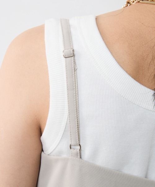 CHIC STYLE（シックスタイル）の「キャミソールチュニック＜大きいサイズ有＞シックスタイル（キャミソール・レディース・ブラック/ベージュ・5L/4L/3L/LL/L/M）」の14枚目の写真