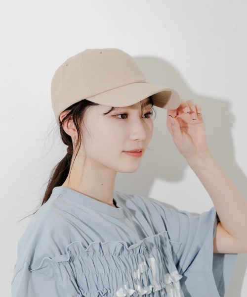SMELLY（スメリー）の「シンプルリネンキャップ（キャップ・レディース・ブラック/アイボリー/ベージュ・-）」の10枚目の写真