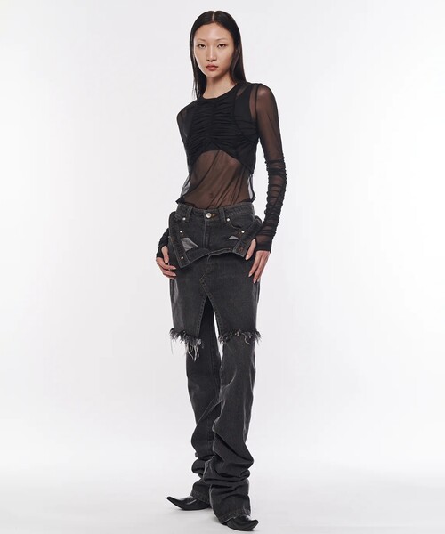 プールデ POOLDE LOOSE DENIM PANTS デニム パンツ S POOLDE/プールデ】Loose Denim Pants/ルーズデニムパンツ（デニム