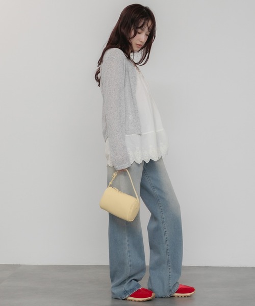 HEILIS(ヘイリス)の「コットンレースチュニックキャミソール/韓国 レディース 刺繍 ワンピース アイボリー ブラック フェミニン ガーリー ボーホー スカラップ 春服 夏服(キャミソール・レディース・オフホワイト/ブラック・FREE)」の15枚目の写真