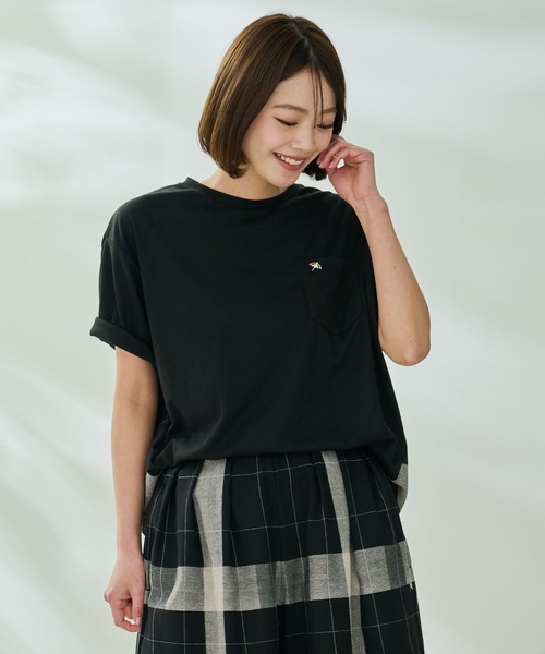 Arnold Palmer（アーノルドパーマー）の「ビックチェック ドッキング プルオーバー（Tシャツ/カットソー・レディース・ブラック/ネイビー/ホワイト・L/M/S）」の3枚目の写真