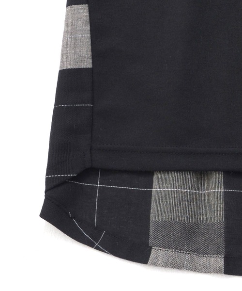 Arnold Palmer（アーノルドパーマー）の「ビックチェック ドッキング プルオーバー（Tシャツ/カットソー・レディース・ブラック/ネイビー/ホワイト・L/M/S）」の6枚目の写真