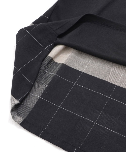 Arnold Palmer（アーノルドパーマー）の「ビックチェック ドッキング プルオーバー（Tシャツ/カットソー・レディース・ブラック/ネイビー/ホワイト・L/M/S）」の7枚目の写真