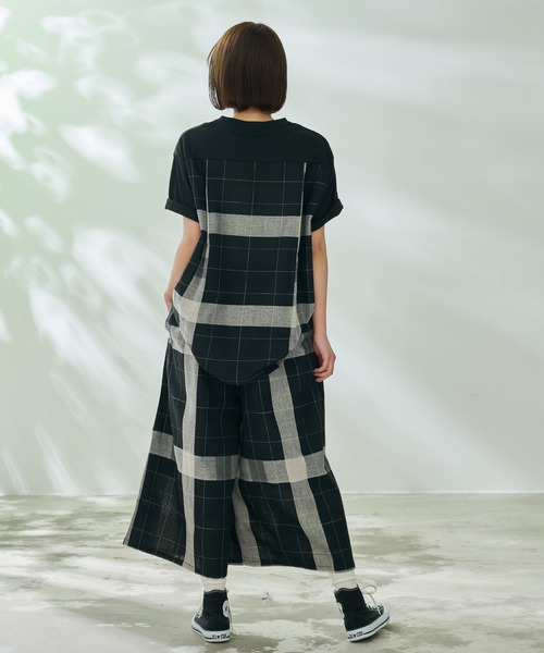 Arnold Palmer（アーノルドパーマー）の「ビックチェック ドッキング プルオーバー（Tシャツ/カットソー・レディース・ブラック/ネイビー/ホワイト・L/M/S）」の12枚目の写真