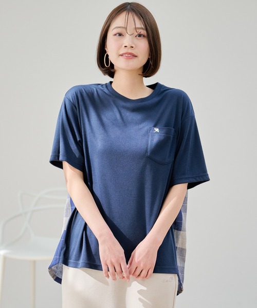 Arnold Palmer（アーノルドパーマー）の「ビックチェック ドッキング プルオーバー（Tシャツ/カットソー・レディース・ブラック/ネイビー/ホワイト・L/M/S）」の19枚目の写真