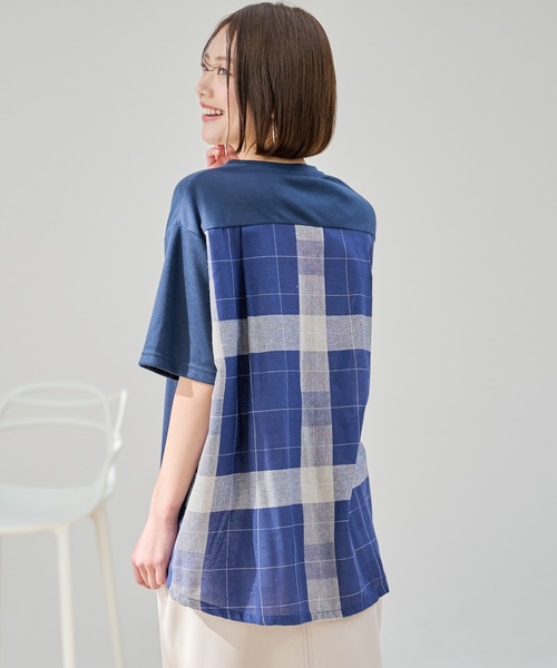 Arnold Palmer（アーノルドパーマー）の「ビックチェック ドッキング プルオーバー（Tシャツ/カットソー・レディース・ブラック/ネイビー/ホワイト・L/M/S）」の20枚目の写真