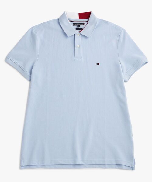 TOMMY HILFIGER（トミーヒルフィガー）の「アンダーカラーレギュラーポロシャツ（ポロシャツ・メンズ・ブルー/ホワイト/ネイビー・X-LARGE/LARGE/MEDIUM/SMALL）」の7枚目の写真