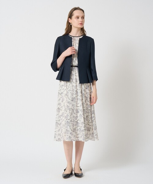 ANAYI(アナイ)の「【セットアップ対応商品】バスケットツイードペプラム ジャケット(ノーカラージャケット・レディース・ホワイト/ベージュ/ネイビー・34/36/38)」の17枚目の写真