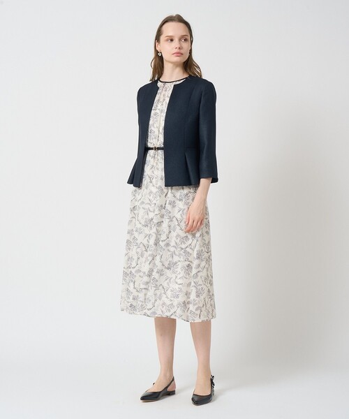 ANAYI(アナイ)の「【セットアップ対応商品】バスケットツイードペプラム ジャケット(ノーカラージャケット・レディース・ホワイト/ベージュ/ネイビー・34/36/38)」の16枚目の写真