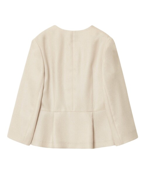 ANAYI(アナイ)の「【セットアップ対応商品】バスケットツイードペプラム ジャケット(ノーカラージャケット・レディース・ホワイト/ベージュ/ネイビー・34/36/38)」の8枚目の写真