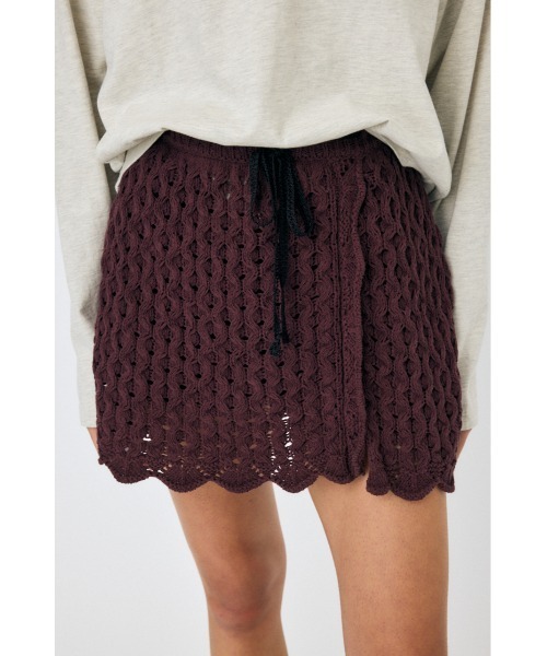 MOUSSY（マウジー）の「【セットアップ対応】OPENWORK ニットスカート（スカート・レディース・ネイビー/アイボリー/マジェンタ・FREE）」の3枚目の写真