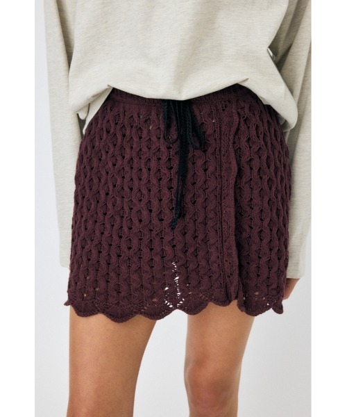 MOUSSY（マウジー）の「【セットアップ対応】OPENWORK ニットスカート（スカート・レディース・ネイビー/アイボリー/マジェンタ・FREE）」の8枚目の写真