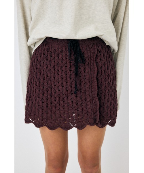 MOUSSY（マウジー）の「【セットアップ対応】OPENWORK ニットスカート（スカート・レディース・ネイビー/アイボリー/マジェンタ・FREE）」の9枚目の写真