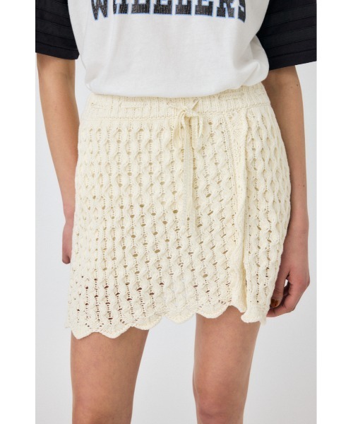 MOUSSY（マウジー）の「【セットアップ対応】OPENWORK ニットスカート（スカート・レディース・ネイビー/アイボリー/マジェンタ・FREE）」の13枚目の写真