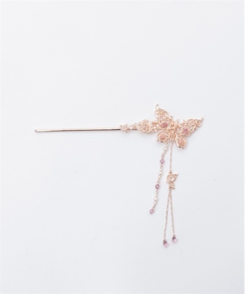 薔薇装飾蝶々かんざし（その他ヘアアクセサリー）｜axes femme