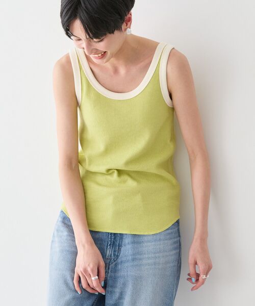 AMERICAN HOLIC（アメリカンホリック）の「ワッフル2WAYタンクトップ（タンクトップ・レディース・オレンジ/グリーン系その他3/モカ・M/L）」の5枚目の写真