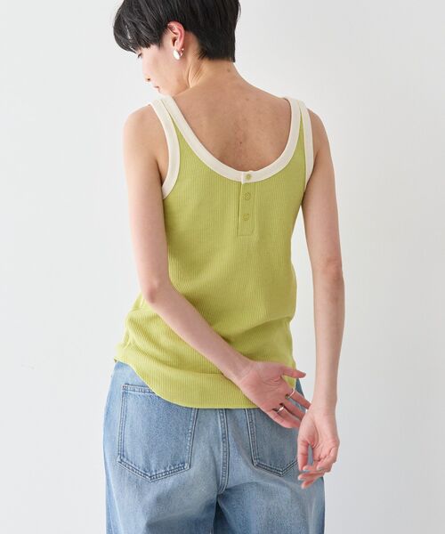 AMERICAN HOLIC（アメリカンホリック）の「ワッフル2WAYタンクトップ（タンクトップ・レディース・オレンジ/グリーン系その他3/モカ・M/L）」の6枚目の写真