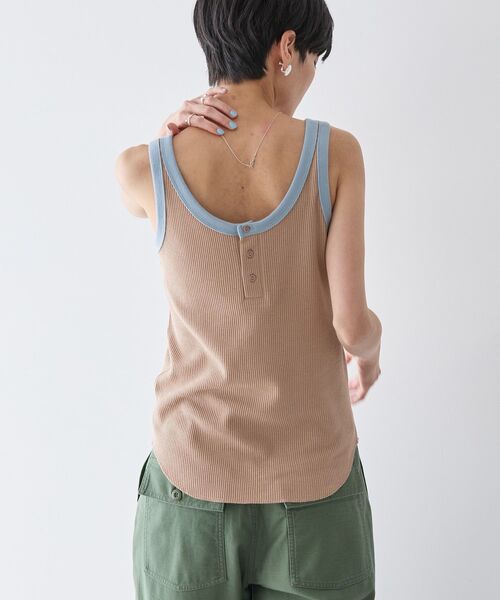 AMERICAN HOLIC（アメリカンホリック）の「ワッフル2WAYタンクトップ（タンクトップ・レディース・オレンジ/グリーン系その他3/モカ・M/L）」の16枚目の写真