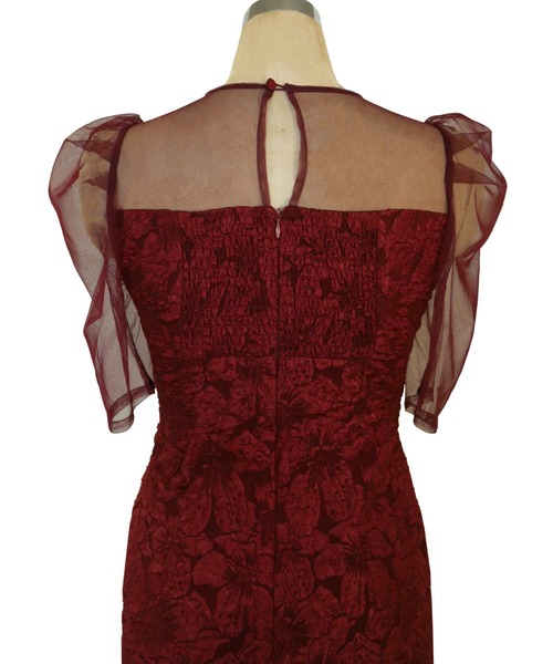 My shawty（ﾏｲｼｬｳﾃｨｰ）の「jaqurd docking dress（ドレス・レディース・ベージュ/ブラック/レッド・MEDIUM/SMALL）」の21枚目の写真