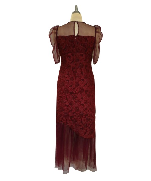 My shawty（ﾏｲｼｬｳﾃｨｰ）の「jaqurd docking dress（ドレス・レディース・ベージュ/ブラック/レッド・MEDIUM/SMALL）」の20枚目の写真