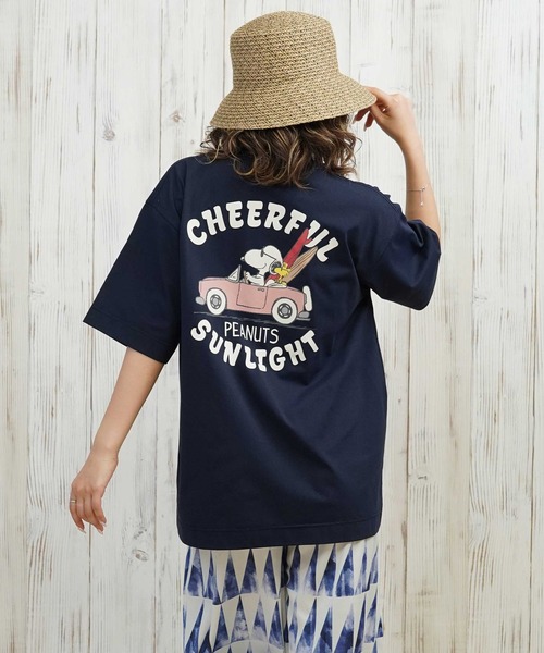 ANTIBAL（アンティバル）の「ANTIBAL/アンティバル スヌーピー/UVケアラッシュガード 253AN2ST641（Tシャツ/カットソー・レディース・ネイビー/ホワイト/ブラック/グレー・FREE）」の4枚目の写真