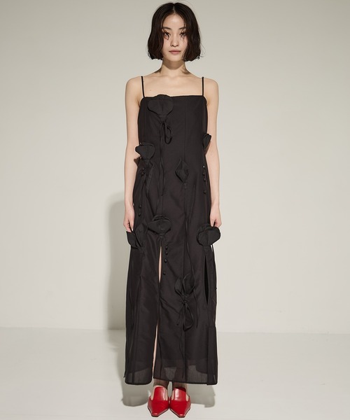 RIV NOBUHIKO ロングワンピース riv nobuhiko/リブノブヒコ】RAMM FROWER DRESS/フラワードレス