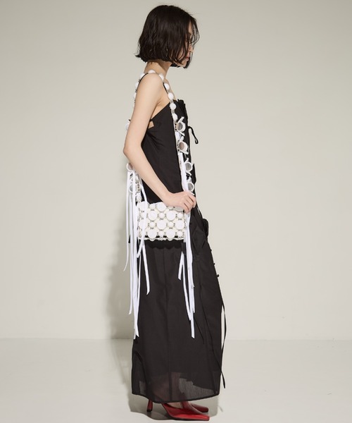 【25SS】RIV NOBUHIKO ドレス RIV NOBUHIKO SS25 'ASH WHITE' ASH DRESS / RAMM BEAD BRA