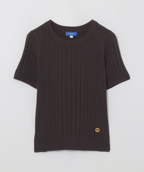 BLUE LABEL CRESTBRIDGE（ブルーレーベルクレストブリッジ）の「アセテートコットンランダムリブニット（Tシャツ/カットソー・レディース・ブラック/オレンジ/ホワイト/ブラウン・38）」の10枚目の写真