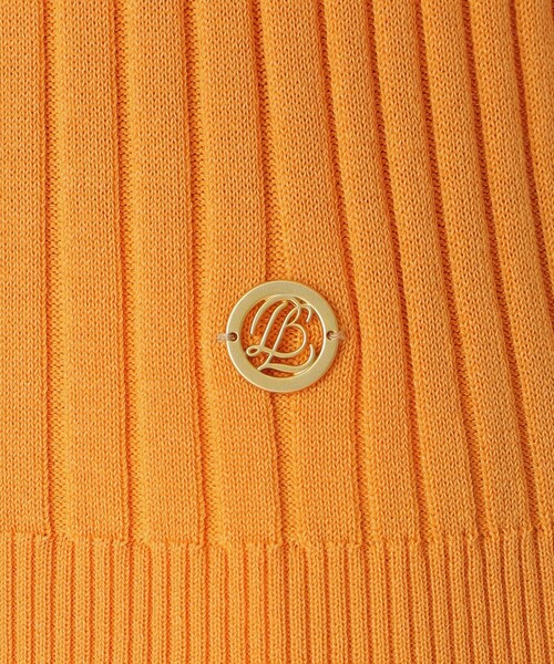 BLUE LABEL CRESTBRIDGE（ブルーレーベルクレストブリッジ）の「アセテートコットンランダムリブニット（Tシャツ/カットソー・レディース・ブラック/オレンジ/ホワイト/ブラウン・38）」の6枚目の写真