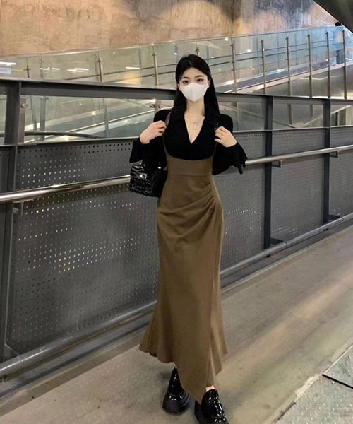 gossip!ロサンゼルス(ゴシップロサンゼルス)の「ワンピース(スカート・レディース・ブラウン/レッド・L/M)」の9枚目の写真