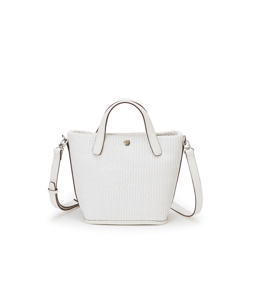 Breath TOPKAPI(ブレストプカピ)の「【Breath TOPKAPI】レザーハンドル ショルダー付き トート カゴバッグ(ショルダーバッグ・レディース・ブラック/ベージュ/ホワイト・FREE)」の2枚目の写真