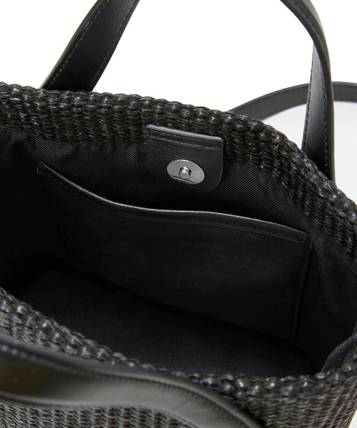 Breath TOPKAPI(ブレストプカピ)の「【Breath TOPKAPI】レザーハンドル ショルダー付き トート カゴバッグ(ショルダーバッグ・レディース・ブラック/ベージュ/ホワイト・FREE)」の7枚目の写真