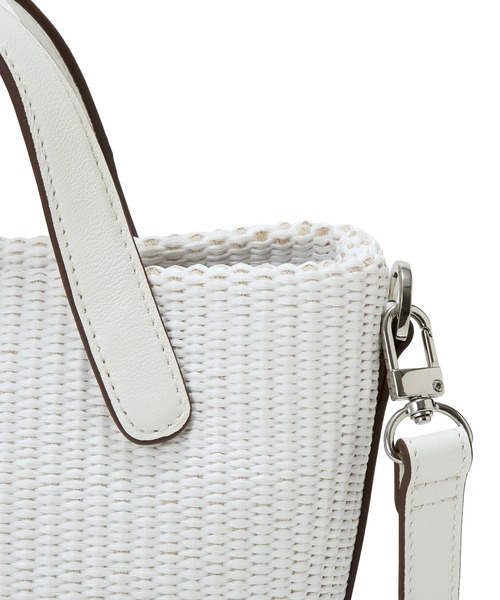 Breath TOPKAPI(ブレストプカピ)の「【Breath TOPKAPI】レザーハンドル ショルダー付き トート カゴバッグ(ショルダーバッグ・レディース・ブラック/ベージュ/ホワイト・FREE)」の5枚目の写真