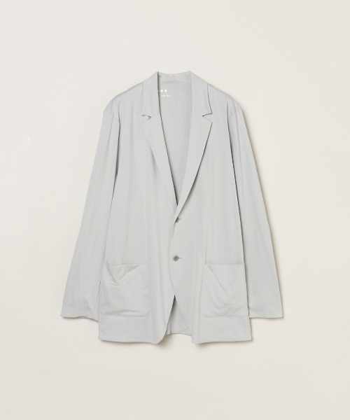 three dots(スリードッツ)の「ミルキージャージー ジャケット(テーラードジャケット・メンズ・ホワイト/ブラック/ライトグレー・SMALL/MEDIUM/LARGE)」の3枚目の写真