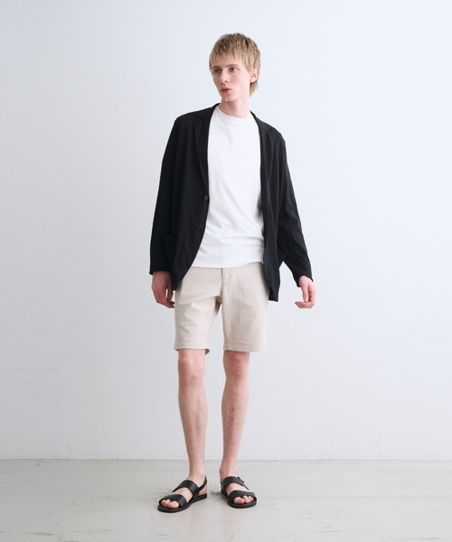 three dots(スリードッツ)の「ミルキージャージー ジャケット(テーラードジャケット・メンズ・ホワイト/ブラック/ライトグレー・SMALL/MEDIUM/LARGE)」の13枚目の写真