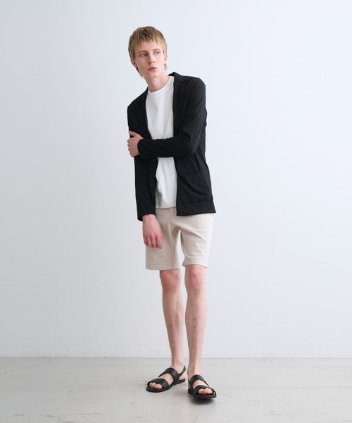 three dots(スリードッツ)の「ミルキージャージー ジャケット(テーラードジャケット・メンズ・ホワイト/ブラック/ライトグレー・SMALL/MEDIUM/LARGE)」の14枚目の写真