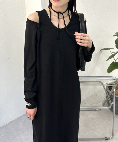 mystic（ミスティック）の「シアーレイヤードワンピース（ワンピース・レディース・ブラック/ベージュ・2/1）」の10枚目の写真