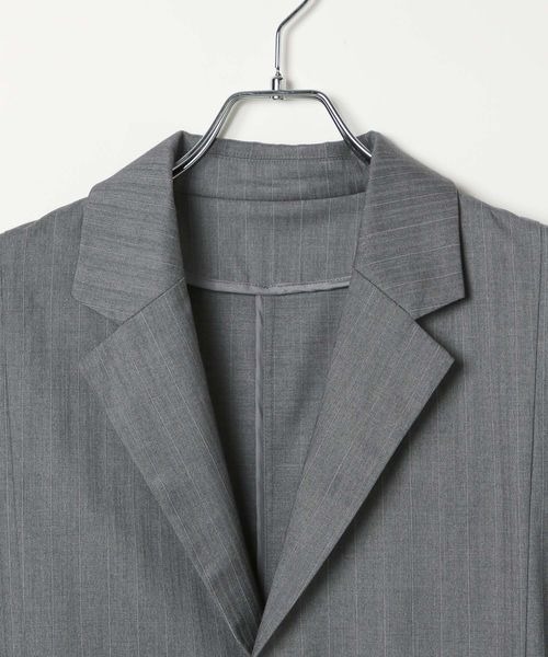 UNISEX/SETUP対応】セットアップ半袖ジャケット（テーラード