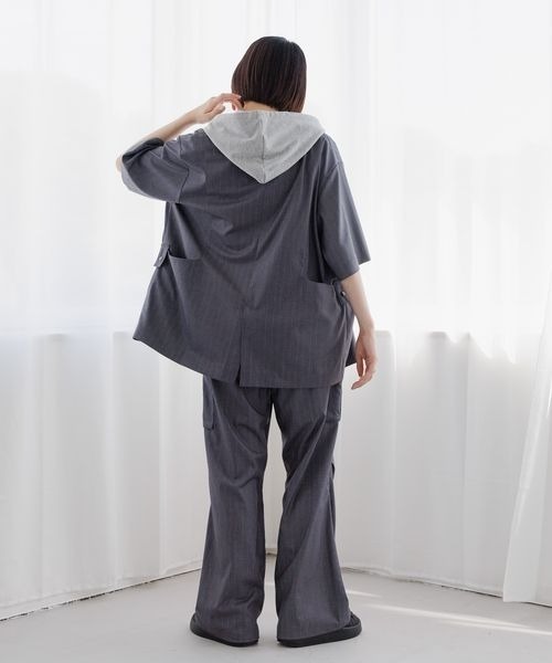 専用⭐︎パジャマスーツRENU 半袖テーラードジャケット セット 特価】【パジャマスーツ】 RENU 半袖テーラードジャケット