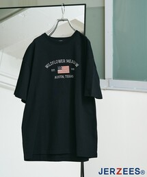 FREAK'S STORE（フリークスストア）の「限定展開　JERZEES × FREAK'S STORE/ジャージーズ 別注 American ロゴ 刺繍 半袖 Tシャツ（Tシャツ/カットソー）」