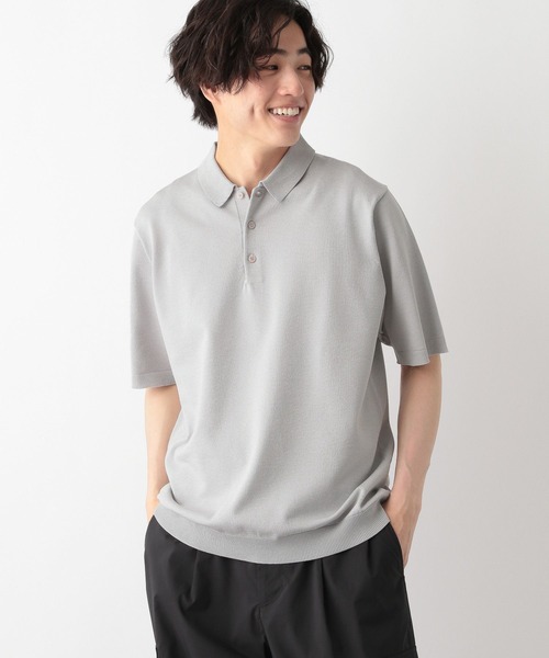 GLOBAL WORK（グローバルワーク）の「アンチピリングハイゲージニット/ポロ/半袖/287553（ニット/セーター・メンズ・ラベンダー/チャコール/カーキ/ブラック/ネイビー/ライトグレー・SMALL/MEDIUM/LARGE/X-LARGE）」の16枚目の写真