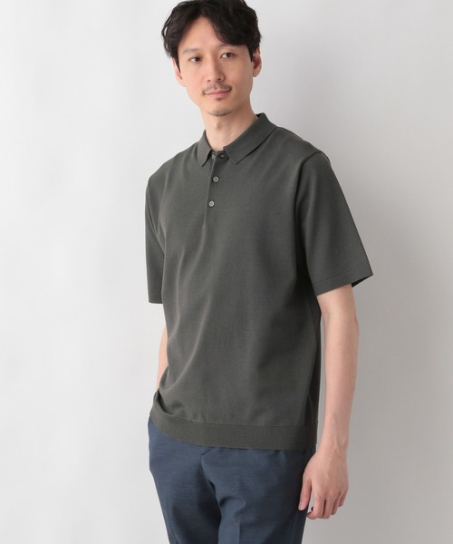 GLOBAL WORK（グローバルワーク）の「アンチピリングハイゲージニット/ポロ/半袖/287553（ニット/セーター・メンズ・ラベンダー/チャコール/カーキ/ブラック/ネイビー/ライトグレー・SMALL/MEDIUM/LARGE/X-LARGE）」の19枚目の写真