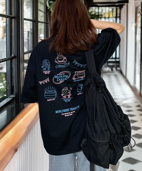 セール】ウォーキング ドーナツ ワイドシルエット 半袖 Tシャツ 韓国