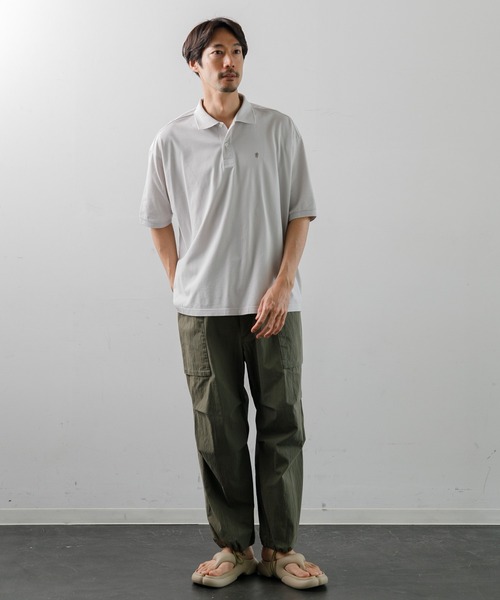 GYMPHLEX（ジムフレックス）の「Gymphlex  POLO SHIRT S/S（ポロシャツ・メンズ・ブラック×ピンク/ダークグリーン/チャコール・M/L）」の16枚目の写真