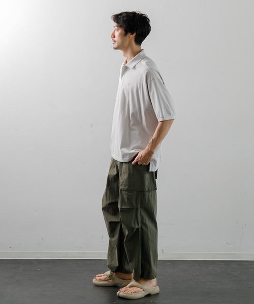 GYMPHLEX（ジムフレックス）の「Gymphlex  POLO SHIRT S/S（ポロシャツ・メンズ・ブラック×ピンク/ダークグリーン/チャコール・M/L）」の18枚目の写真