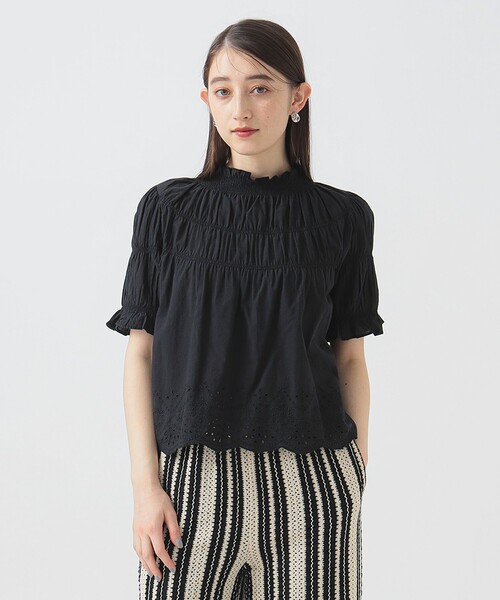 ブラウス シャツ インド スカラ刺繍 ブラウス（S〜M） レディース セール】インド スカラ刺繍 ブラウス（S～M）（シャツ/ブラウス