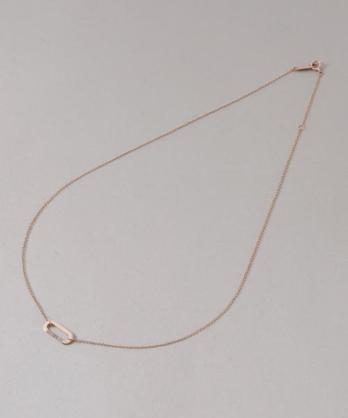 オーバルモチーフ*ダイヤネックレス K10（ネックレス）｜Lilas（リラ