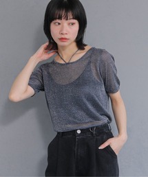 【cheriella】ネックデザインラメトップス NECK DESIGN LAME TOPS